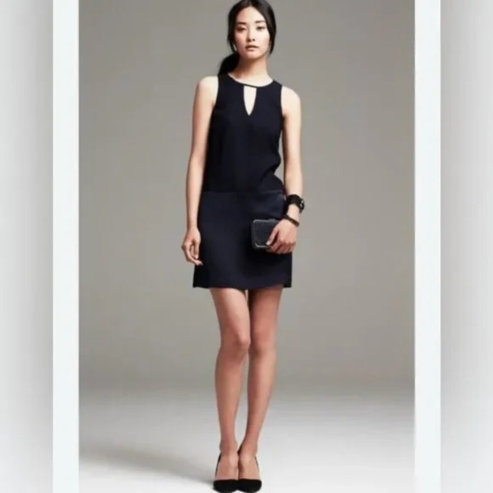 Banana Republic tonal keyhole shift dress Size 12 NWT